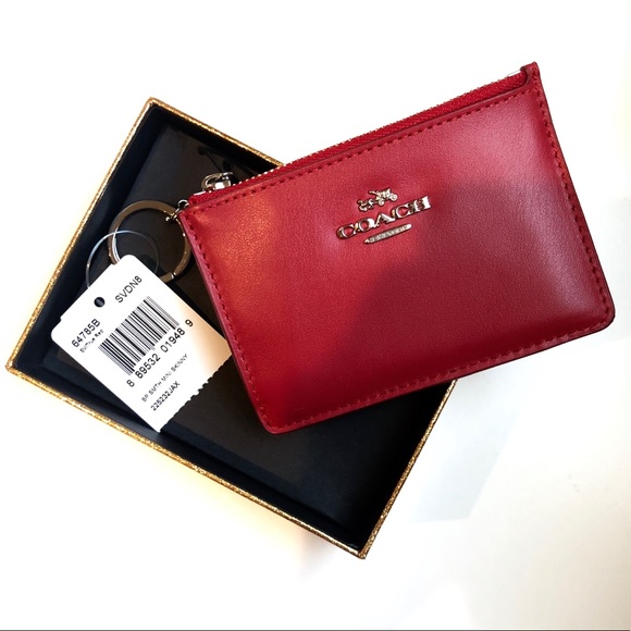 Coach Handbags - NWT Coach • Mini Skinny ID Wallet Case , Red Coach Handbags - NWT Coach • Mini Skinny ID Wallet Case , Red